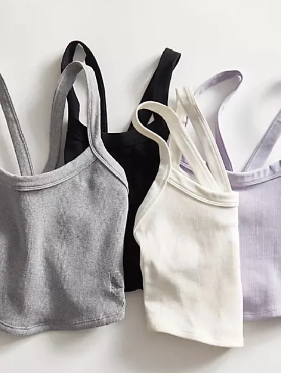 NWT FREE PEOPLE | FP Movement All Clear Rib Crop Camisole Sz M - Picture 2 of 16